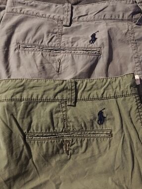 Polo by Ralph Lauren  Chino Shorts 2 Pair in Olive & Gray